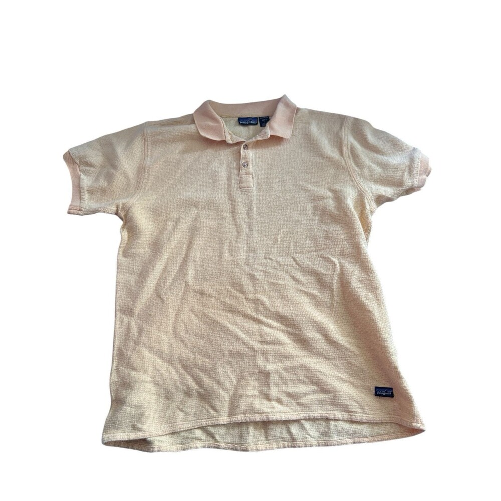 PATAGONIAā SHIRT VINTAGE MEN Sz Large Yellow Polo